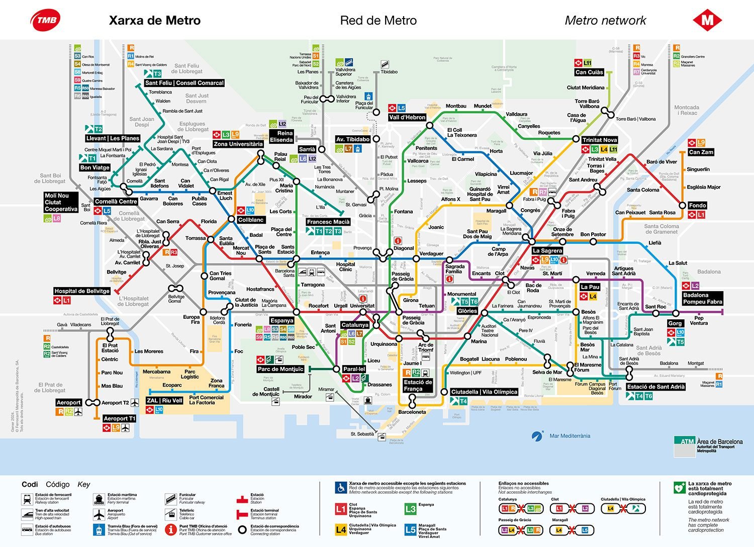 Barcelona Metro Map Barcelona Metro map