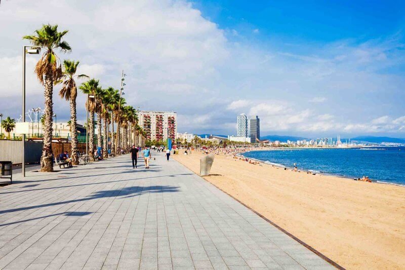 Barcelonetta beach view