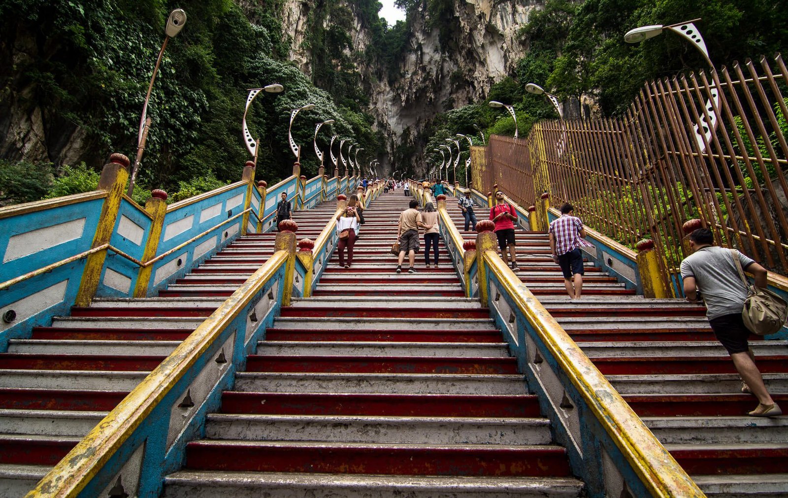 Photo of steps-ascent to Batu cave Climbing the steps to the cave