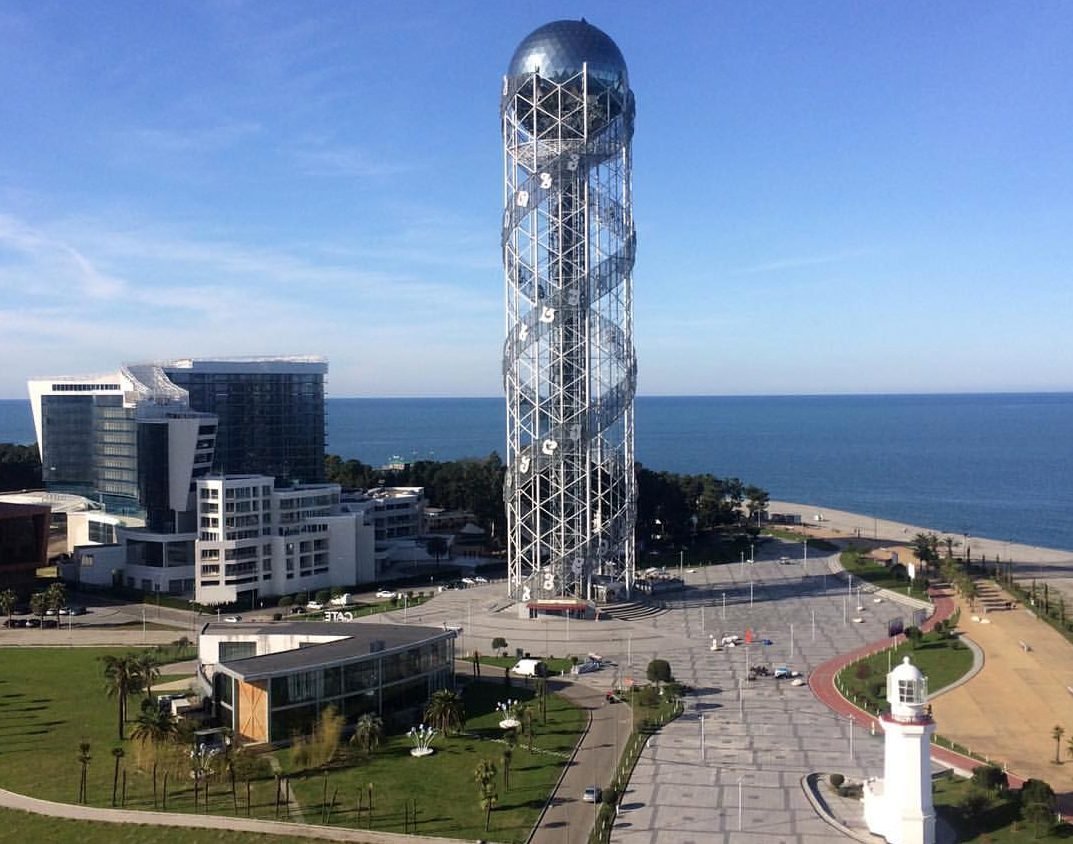 Alphabet Tower in Batumi Georgian Alphabet Tower