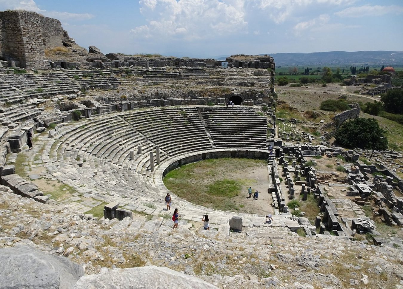 Ruins of the ancient amphitheatre of the city of Miletus Antique amphitheater
