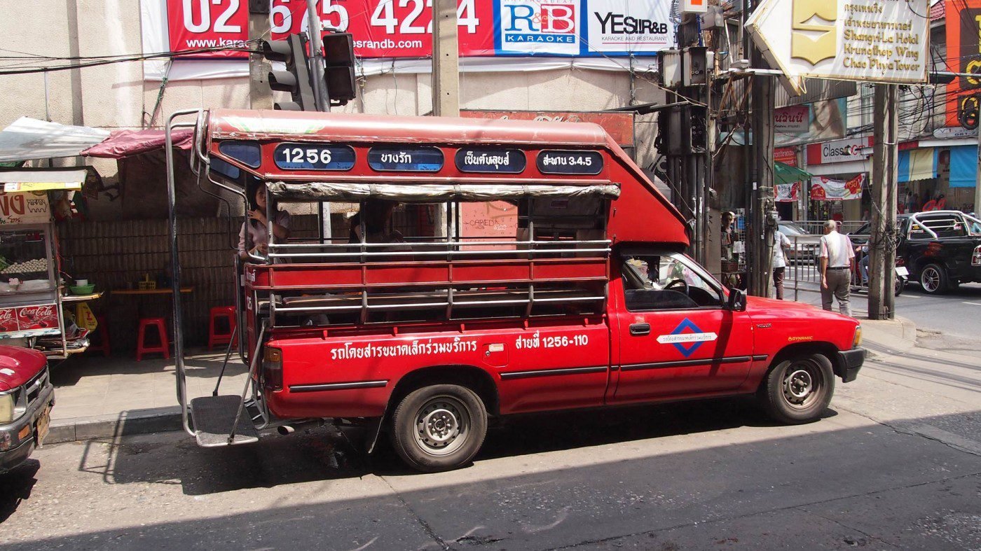 Pictured is Songteo-Public transport on Koh Samui Koh Samui Public Transport - Songteo