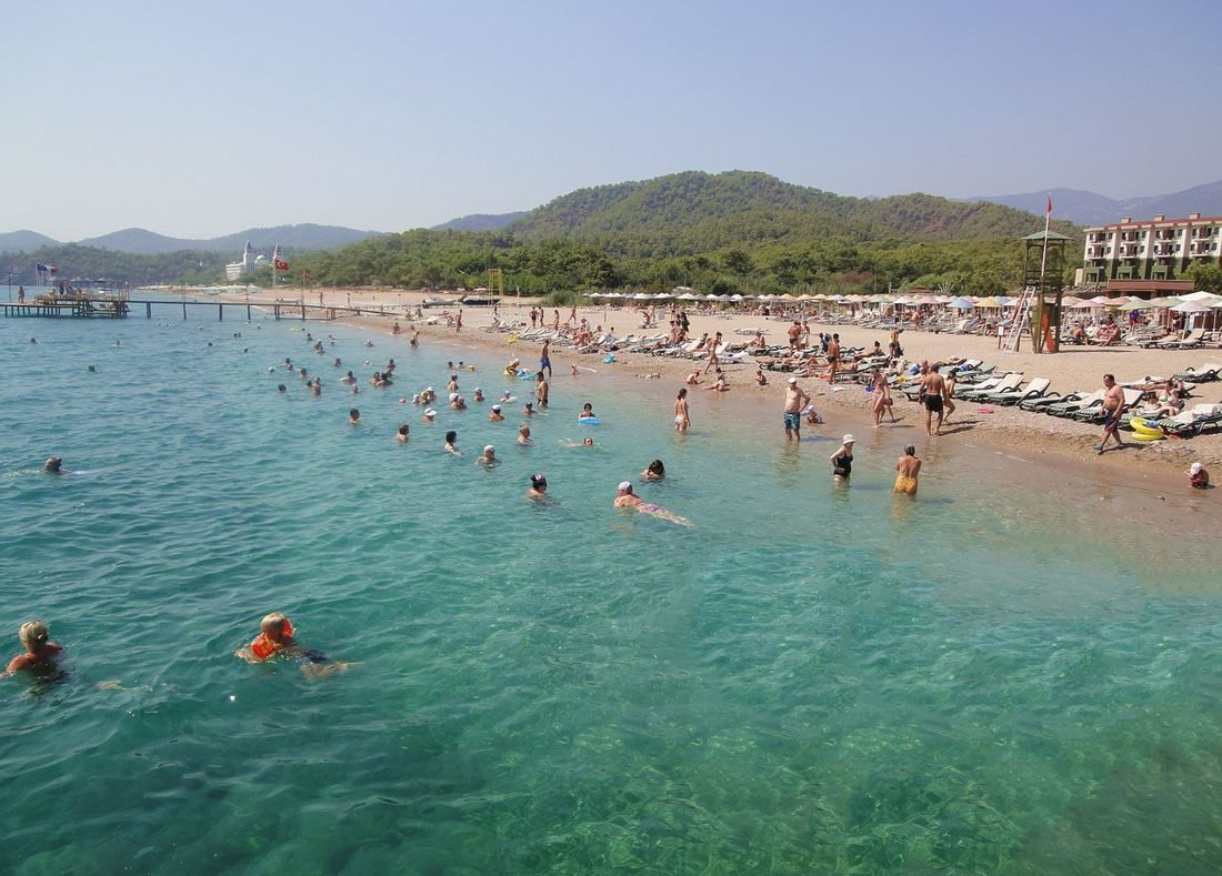 Photos of vacationers on the beach in Tekirova Tekirova Beach