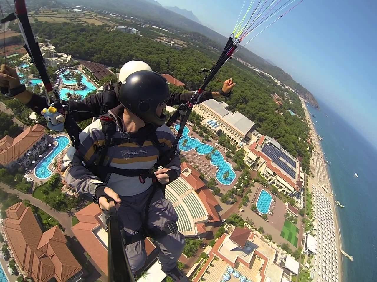 Selfie photo of paragliding from Takhtali Mountain Paragliding flight from Takhtali Mountain