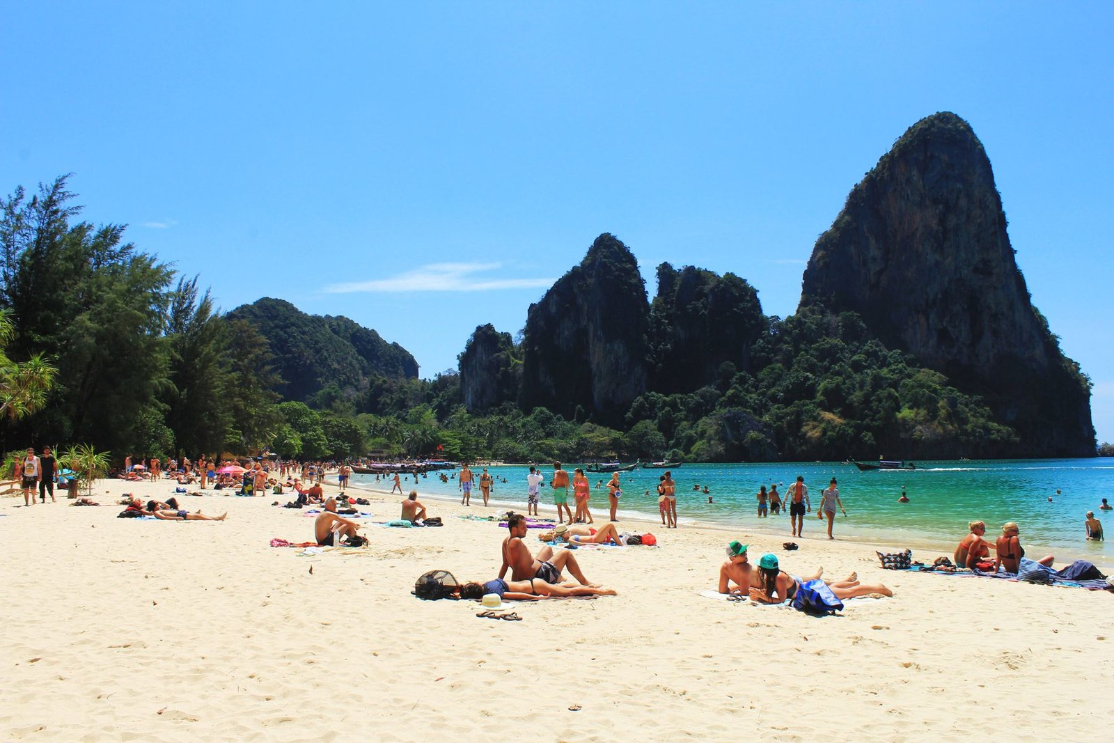Pictured Railay Beach Krabi in Thailand Railay Beach Krabi Thailand