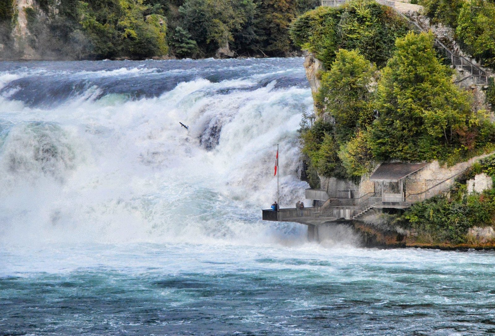 Observation deck at the foot of Laufen Castle There is an observation deck at the foot of Laufen Castle