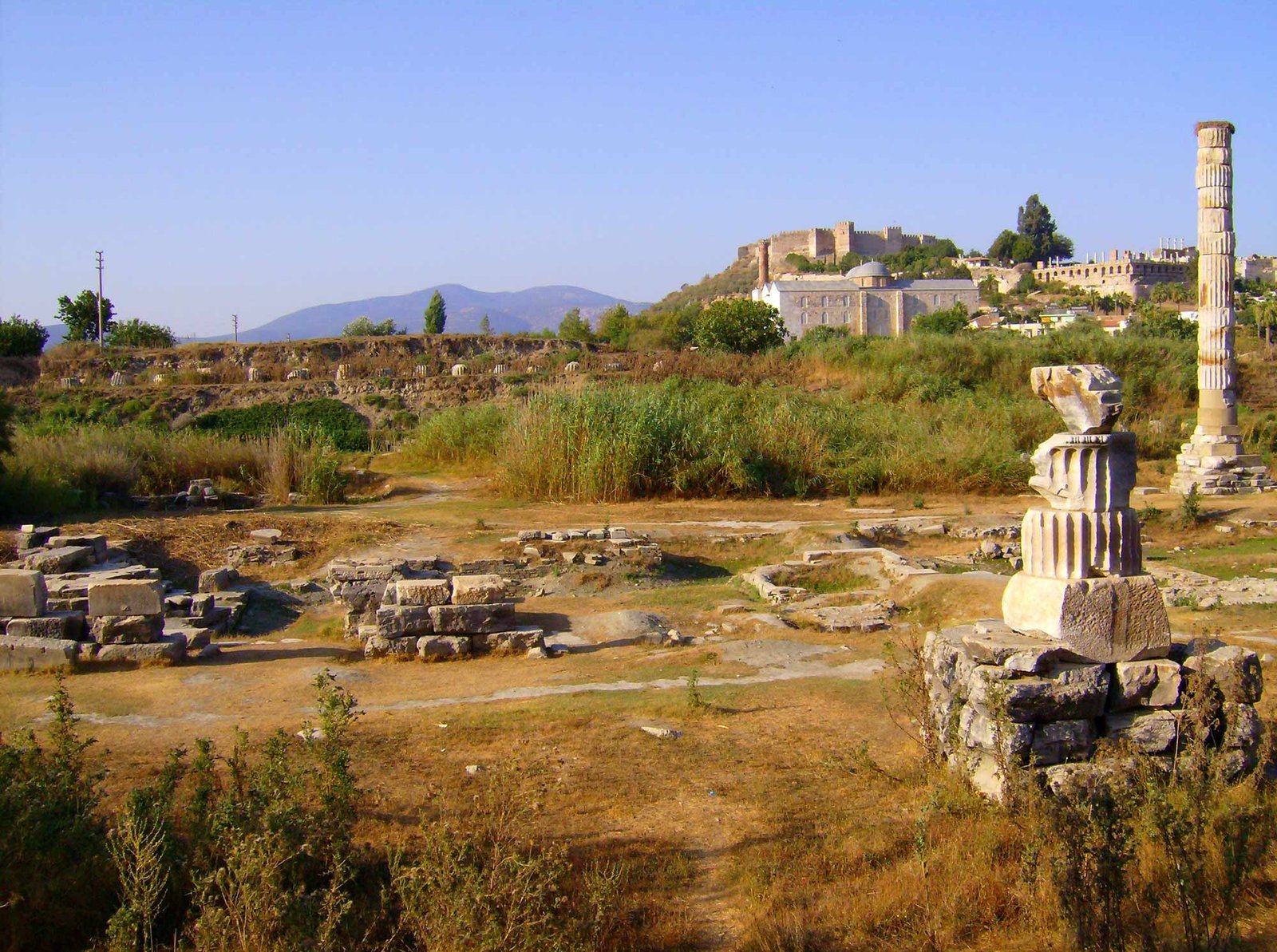 One dilapidated column from the Temple of Artemis Temple of Artemis, Ephesus