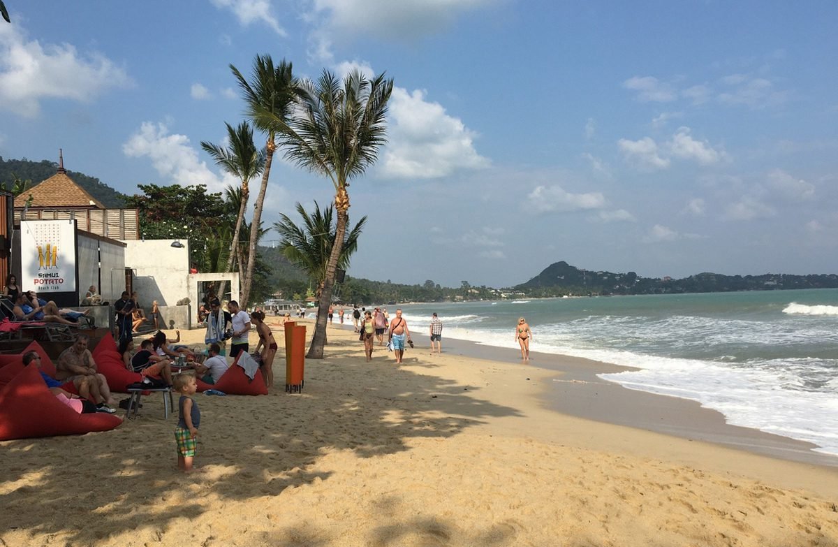 Central part of Lamai Beach The central segment is always crowded