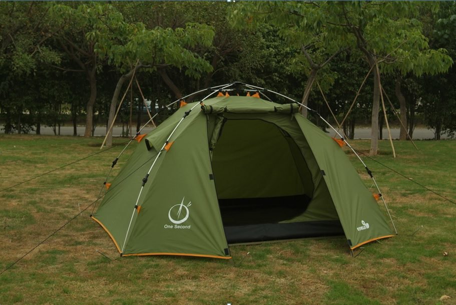 Photo of the installed tent On the Lycian trail with a tent