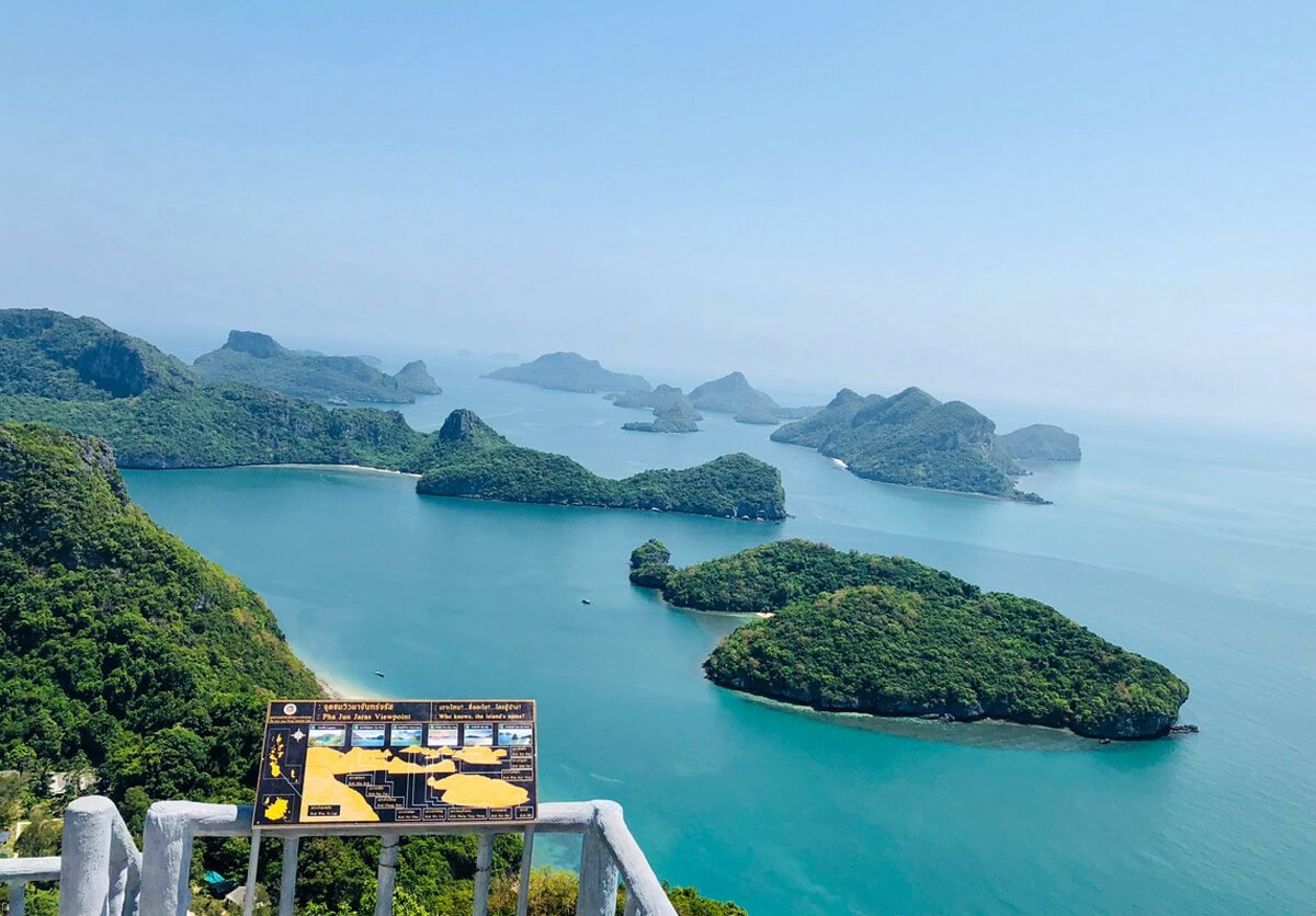 Photo of the Angthong National Marine Park from the observation deck Angthong National Marine Park