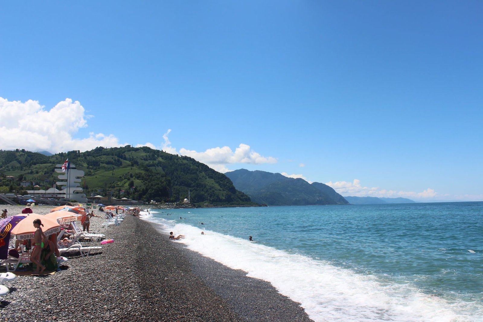 Sarpi Pebble Beach in Batumi, Georgia Sarpi Beach