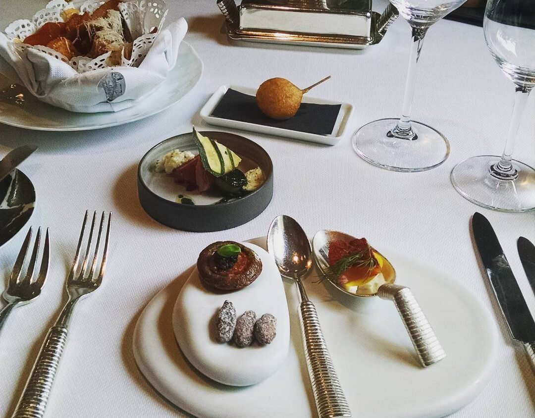 Photo taken at the 3-Michelin star restaurant De Karmeliet in Bruges, Belgium At the 3-Michelin star restaurant De Karmeliet in Bruges, Belgium