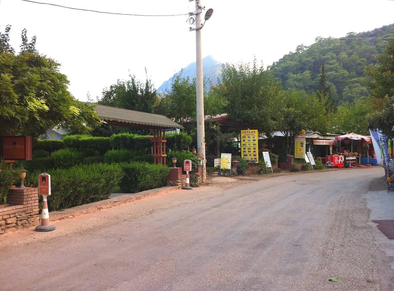 Pictured is the main street in the village of Chirali Main Street in Cirali