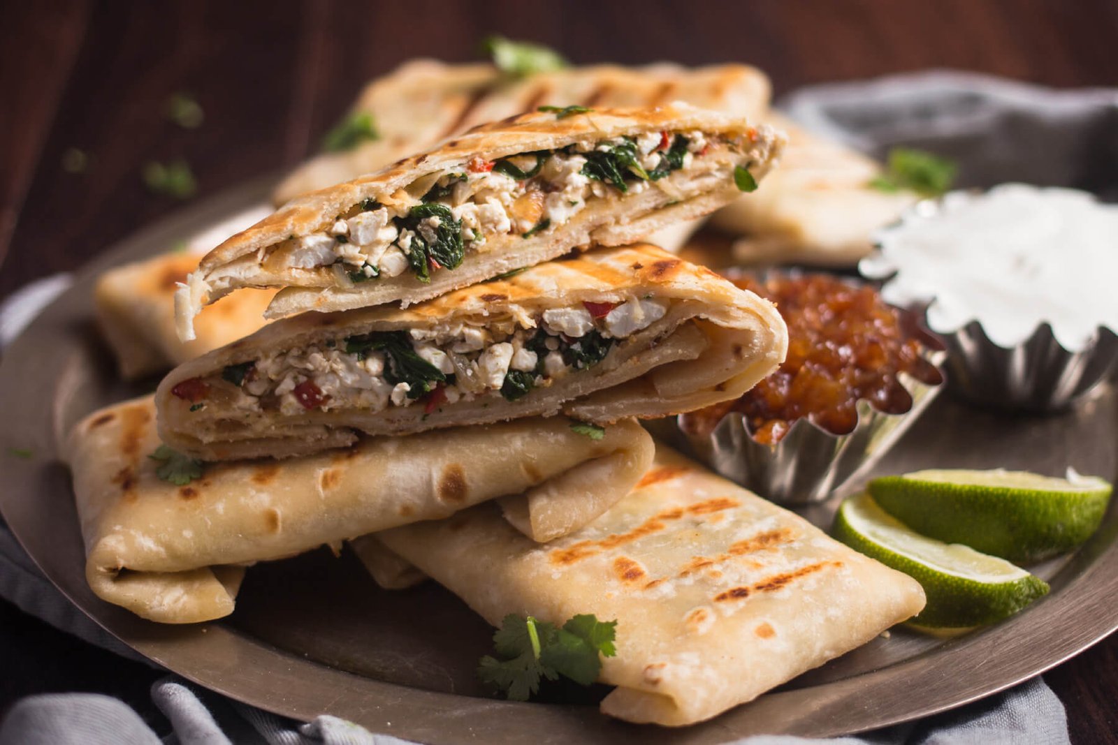 Roti with filling Sri Lankan Roti