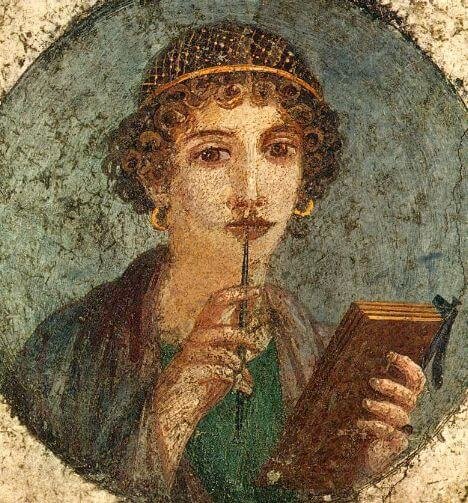 Portrait of the poetess Sappho Poetess Sappho
