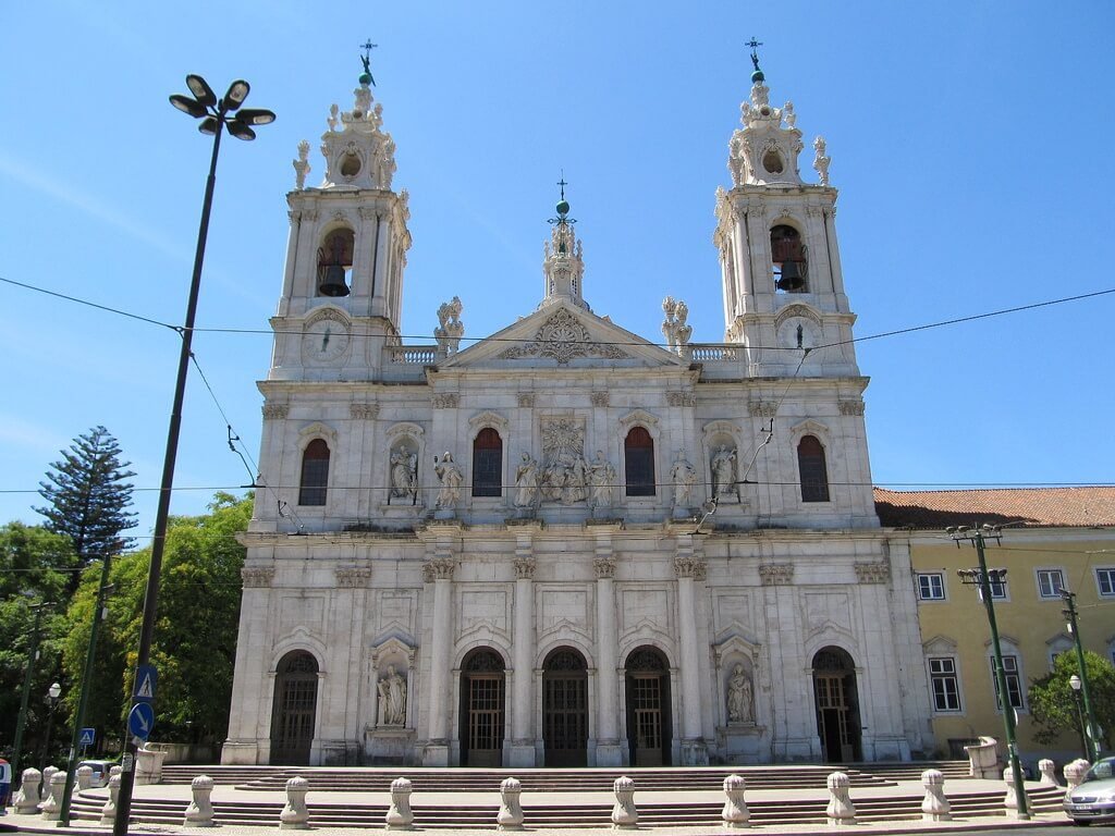 Facade of the Basilica da Estrela, Lisbon Basilica of Estrela