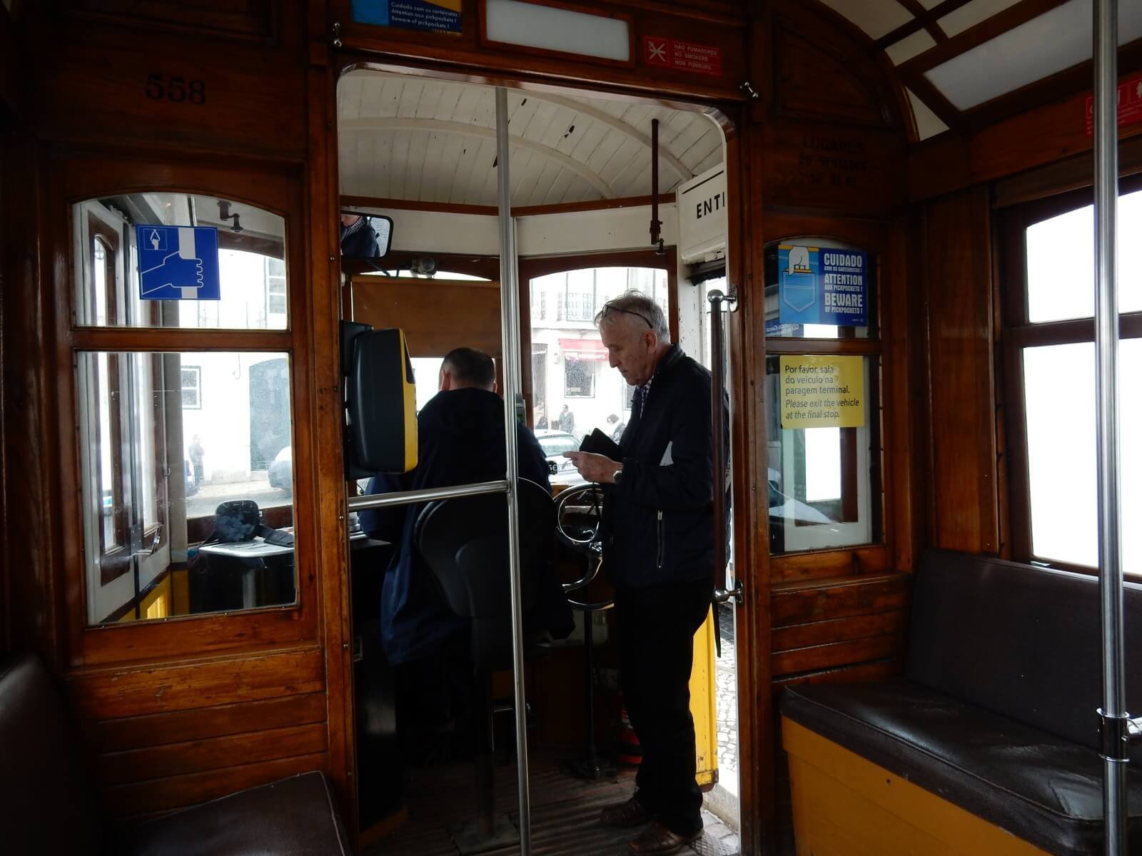 Photo on tram #28, Lisbon On tram number 28