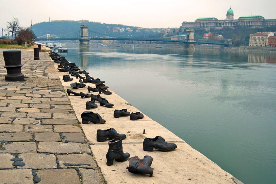 Shoes on the Danube embankment, Budapest