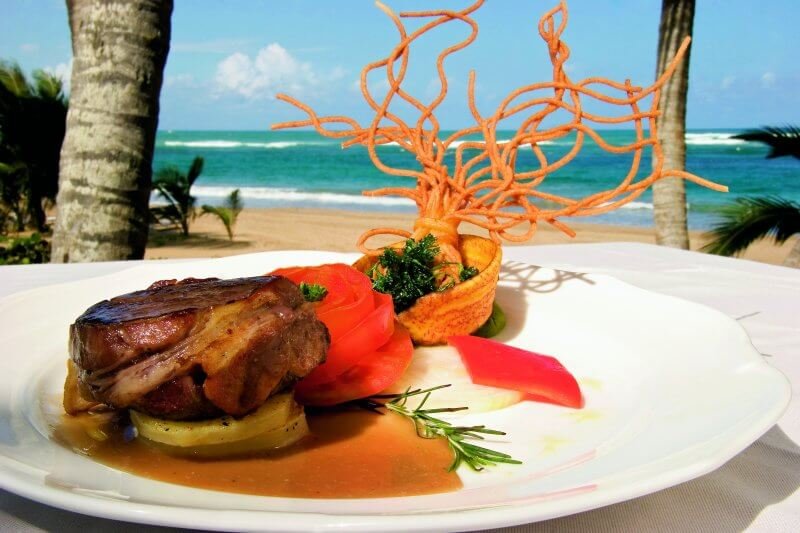 Food at a cafe in Juan Dolio, Dominican Republic Dish at a cafe in Juan Dolio