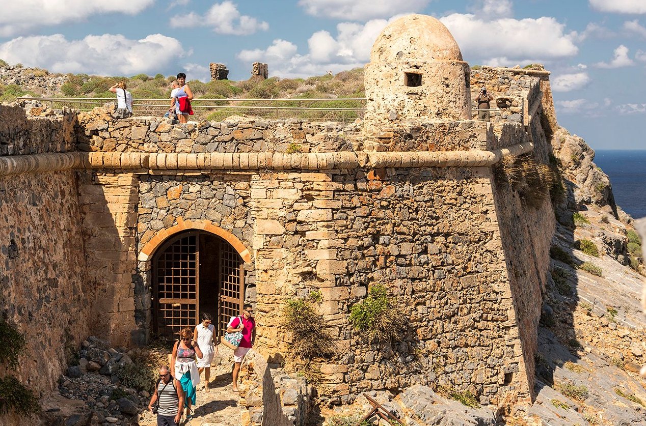 Ancient Venetian fortress on the island of Imeri Gramvusa Venetian Fortress