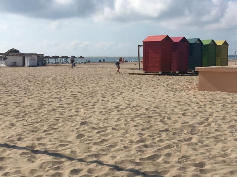 El Cabañal Beach in Valencia, Spain El Cabañal Beach