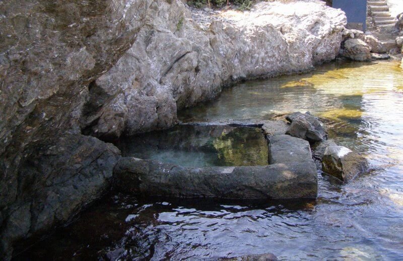 Thermal springs on the island of Ikaria, Greece Thermal springs