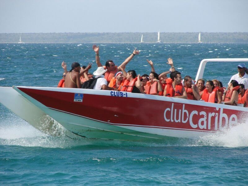 Boat with tourists, Dominican Republic Boat with tourists