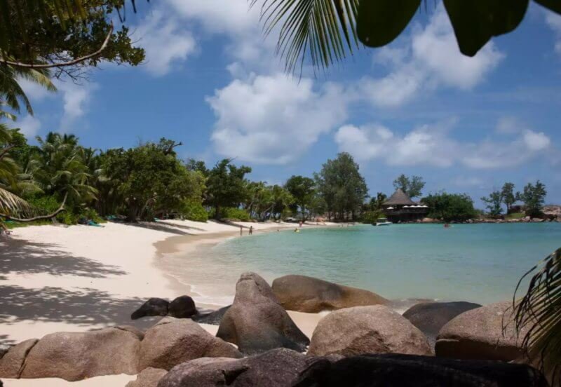 Photo: Anse Kerlan Beach on Praslin Island, Seychelles Anse Kerlan Beach