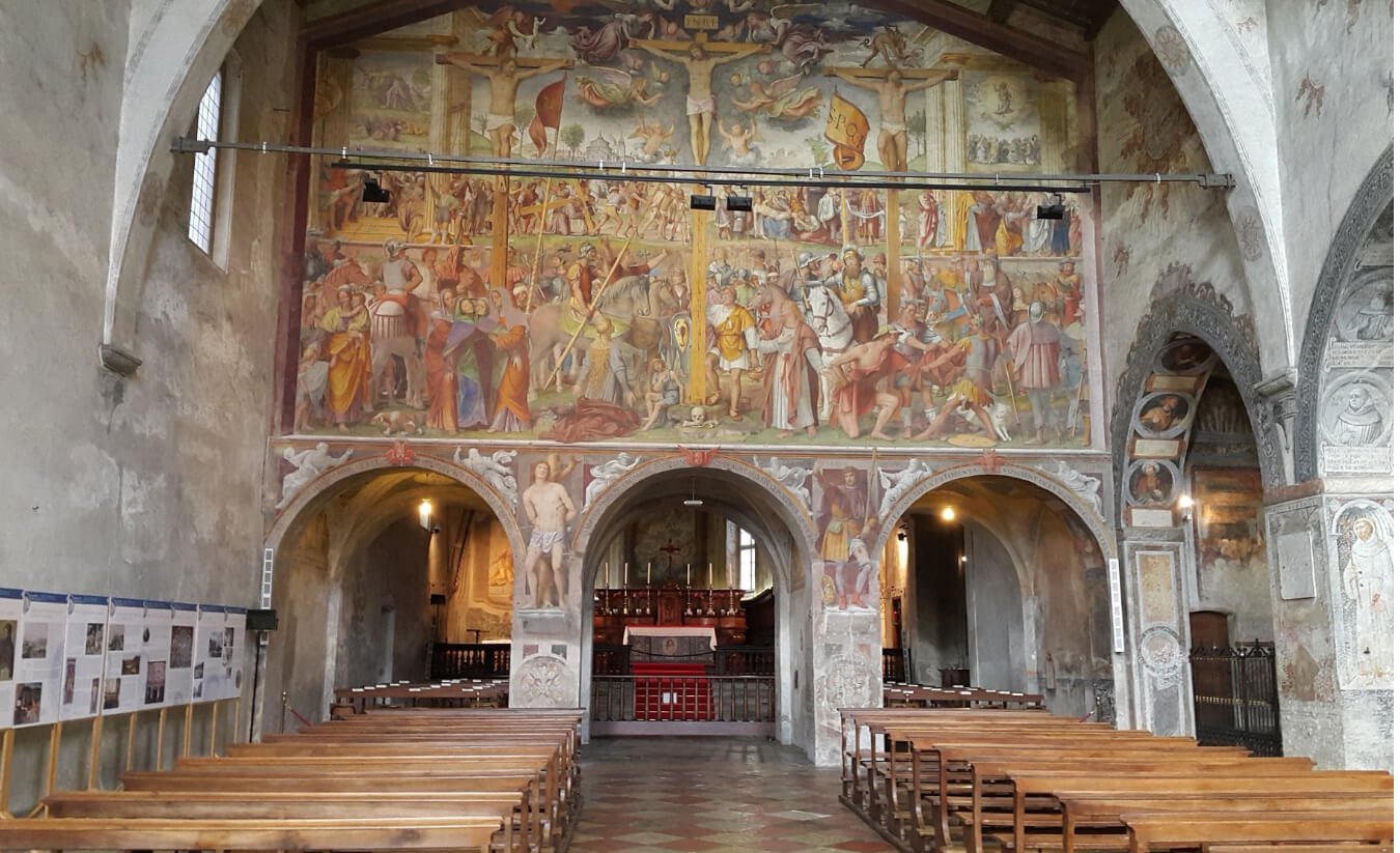 Interior of St. Mary's Church in Lugano, Switzerland Interior of St. Mary's Church