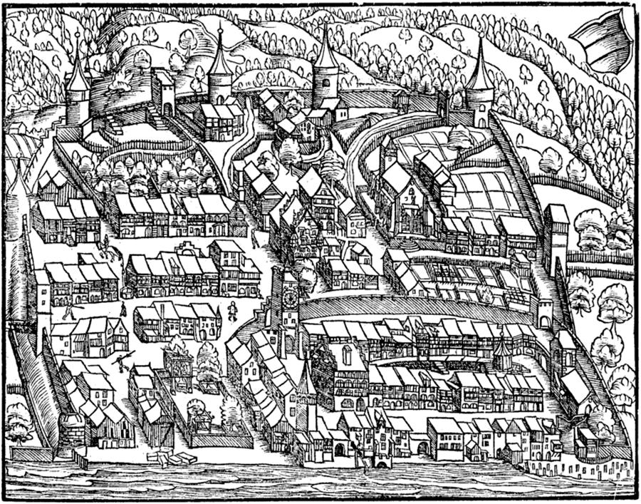 The oldest known image of Zug in the chronicle of Johan Stumpf, 1548. Image of Zug in the chronicle of Johan Stumpf, 1548.