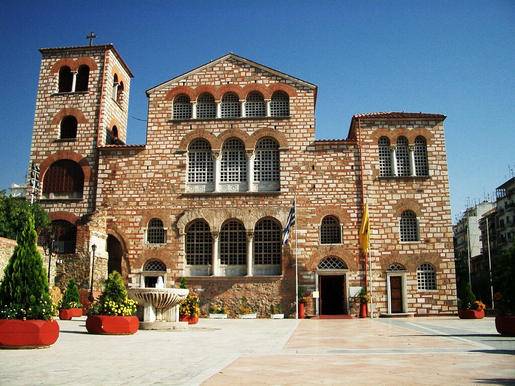Pictured is the Church of St. Demetrius in Afitos St. Demetrius Church