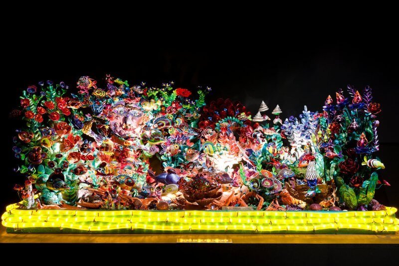 Photo of the work in the museum Collection de l'art Brut, Lausanne, Switzerland In the museum Collection de l'art Brut