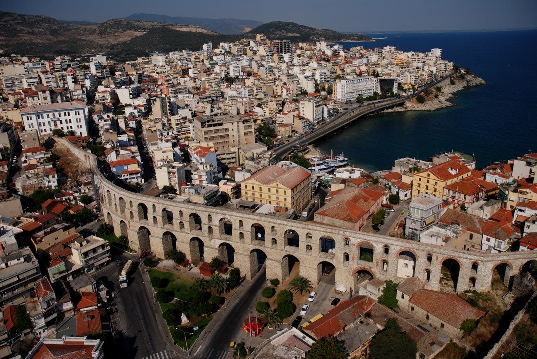 Kamares medieval Aqueduct, top view Photo: Camares Aqueduct