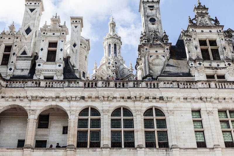 Architectural elements of Chambord Castle Architecture of Chambord Castle in France