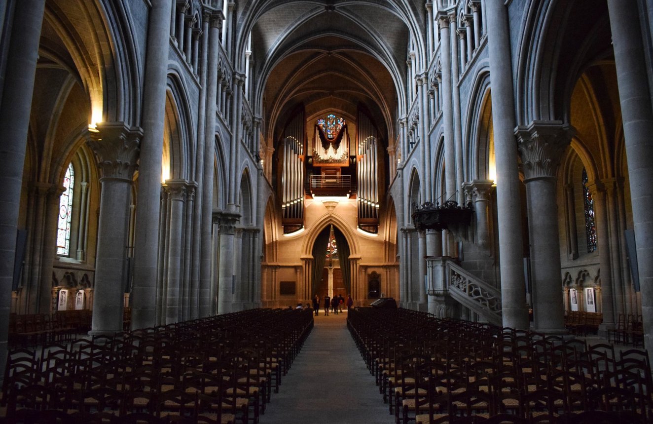 Photo inside the Cathedral of Lausanne In the Cathedral of Lausanne
