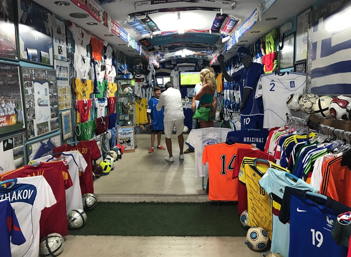 At the Football Museum in Chania Football Museum