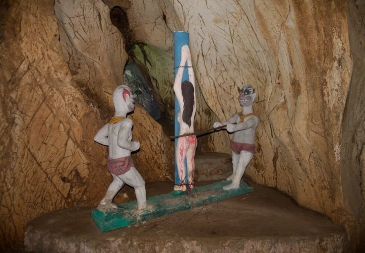 Scene from Hell in the Am Phu Cave In the Am Phu Cave
