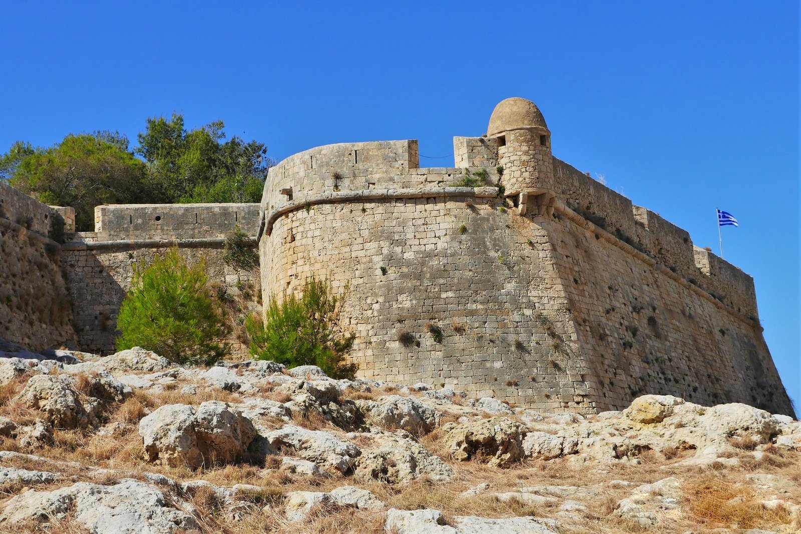 Pictured is the Venetian Fortress of Fortezza, Crete Fortezza Venetian Fortress, Crete