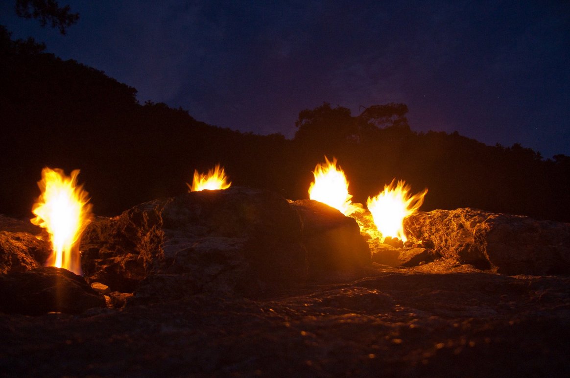 On Yanartash mountain after sunset Evening on Yanartash Mountain