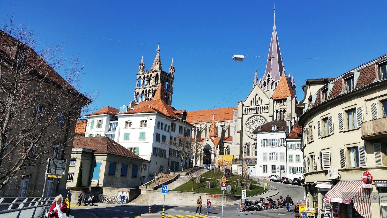 Lausanne Cathedral view Lausanne Cathedral