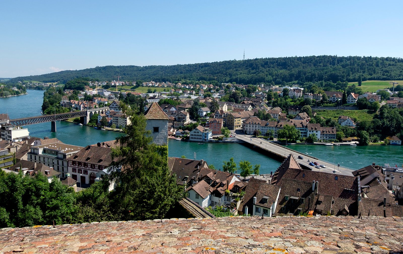 Photo of the city of Schaffhausen from Fort Munot View of Schaffhausen from Fort Munot