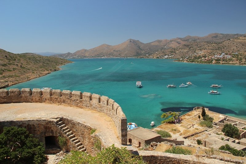 Photo of the sea view from Spinalonga Fortress Sea view from Spinalonga Fortress