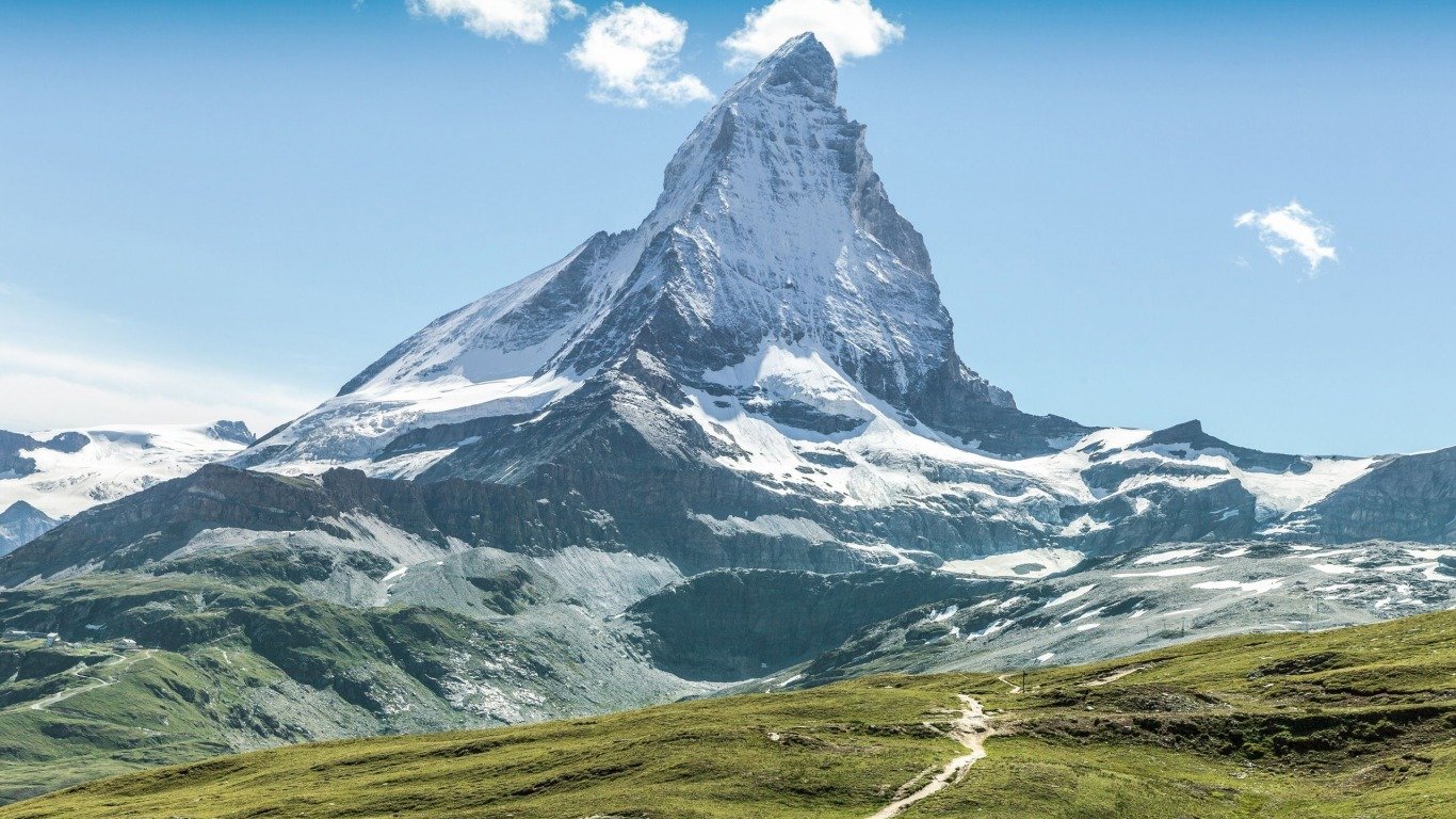Photo of the Matterhorn mountain in the Alps Matterhorn Mountain in the Alps