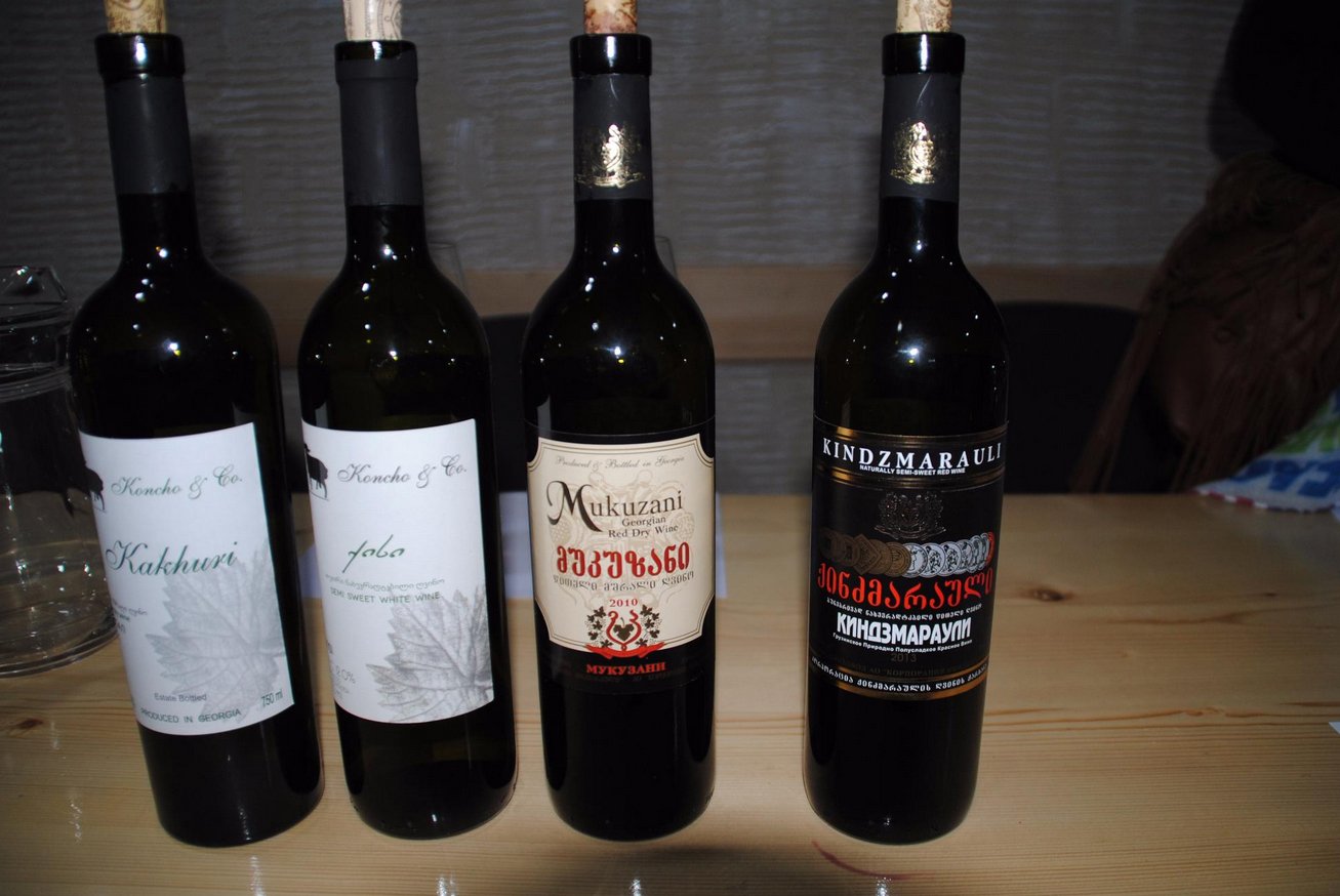 Tasting of 4 varieties of Kindzmarauli wines Wine tasting