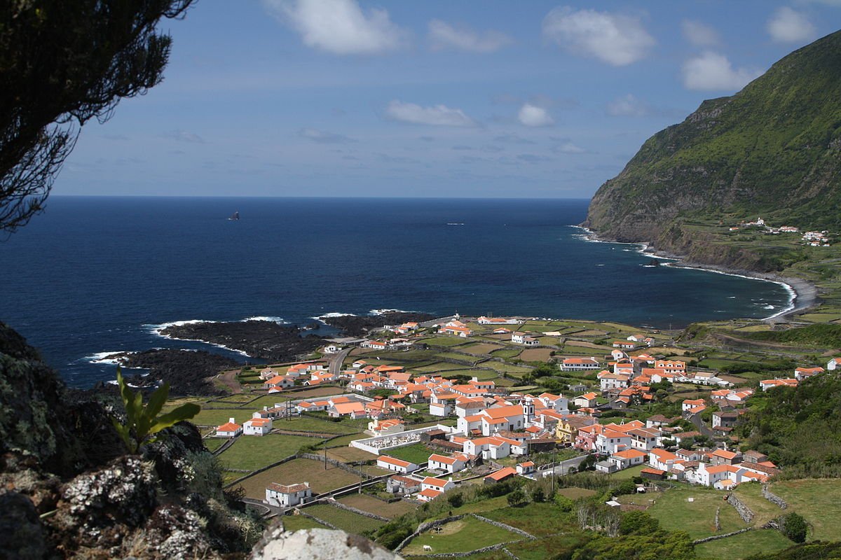 In the photo is the village of Faja Grande Faja Grande Village