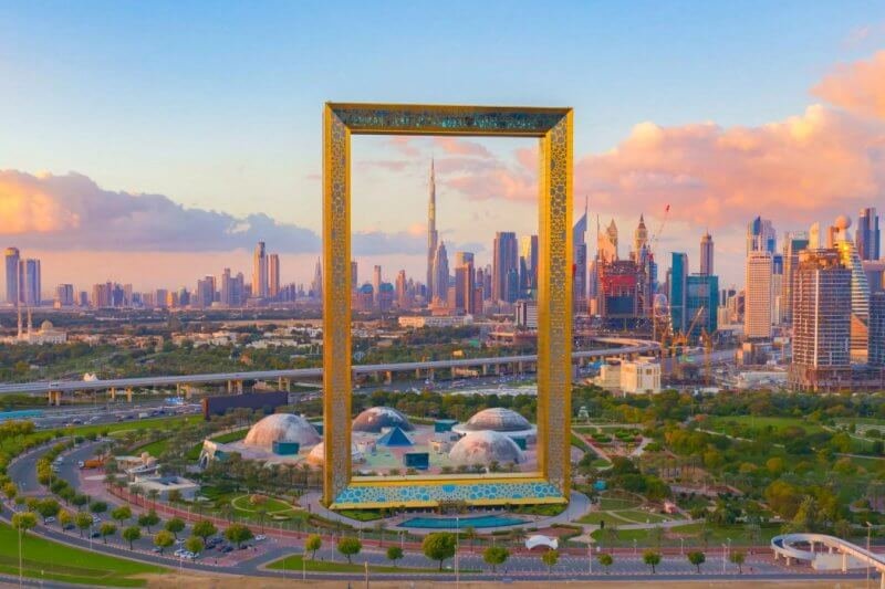 Photo: Dubai frame and city view