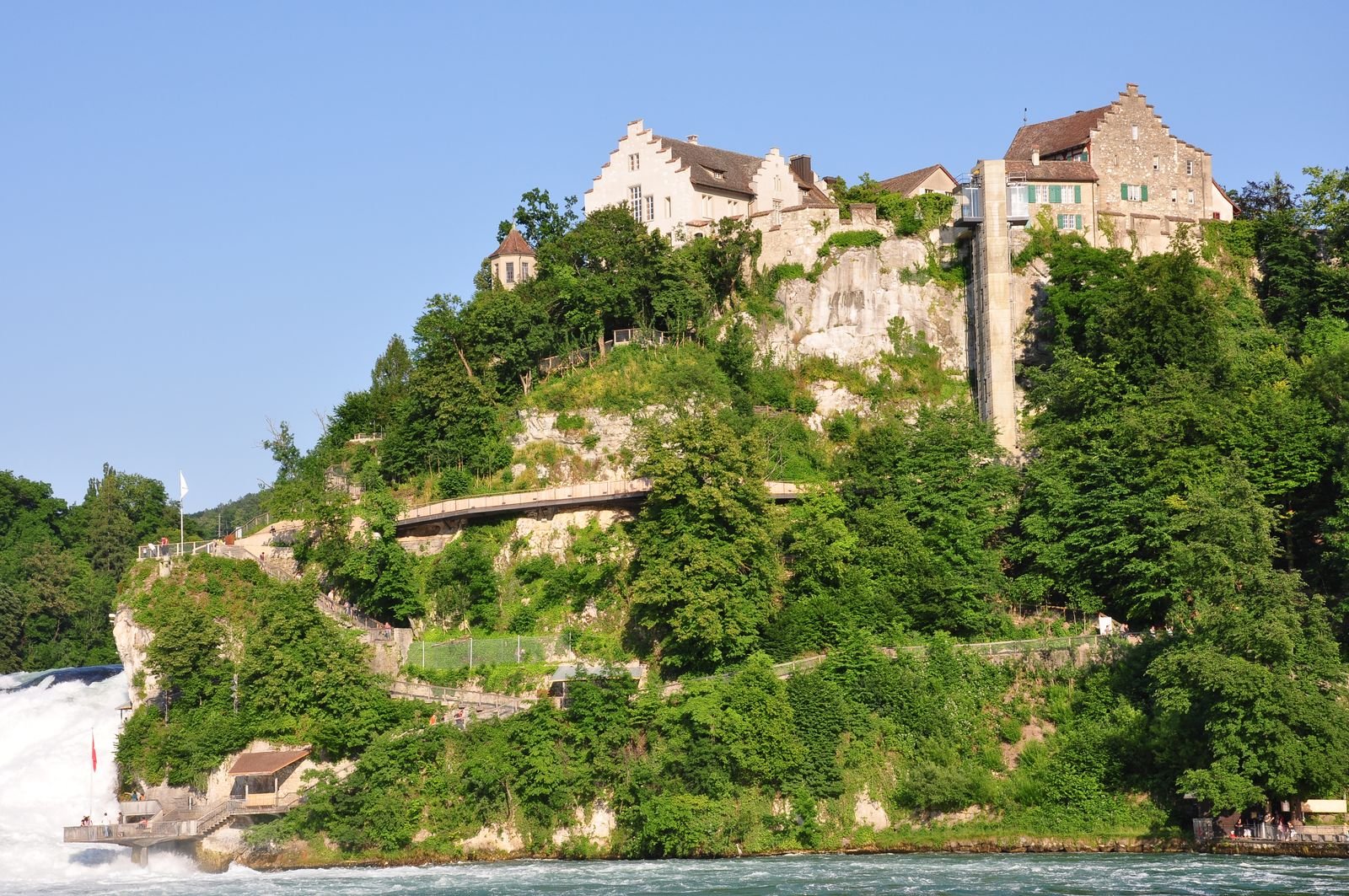 Laufen Castle, overlooking the Rhine waterfall Laufen Castle