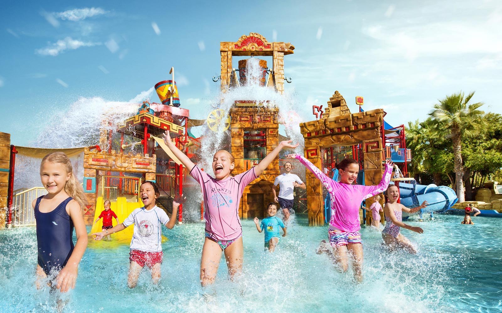 Photo of a game pool with slides Splashers Splashers Game Complex