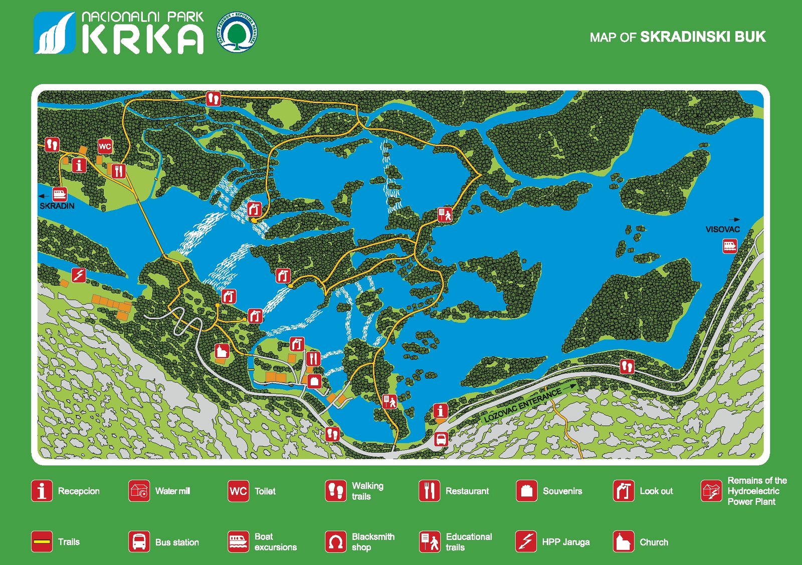 Map of Krk National Park