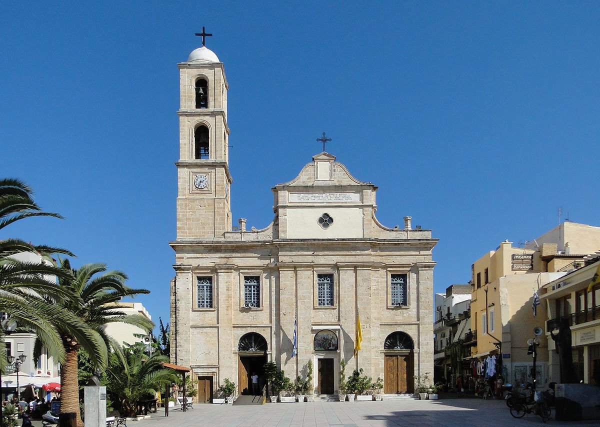 Pictured is the Cathedral of the Three Martyrs, Chania Cathedral of the Three Martyrs